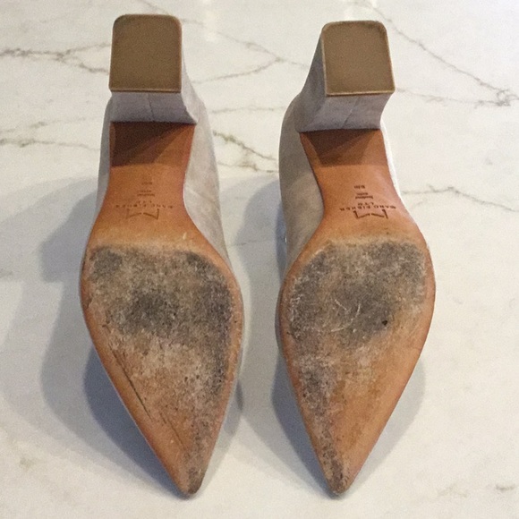Marc Fisher tan suede, block 3” heels, pointed toe, Great Condition! - Picture 7 of 8